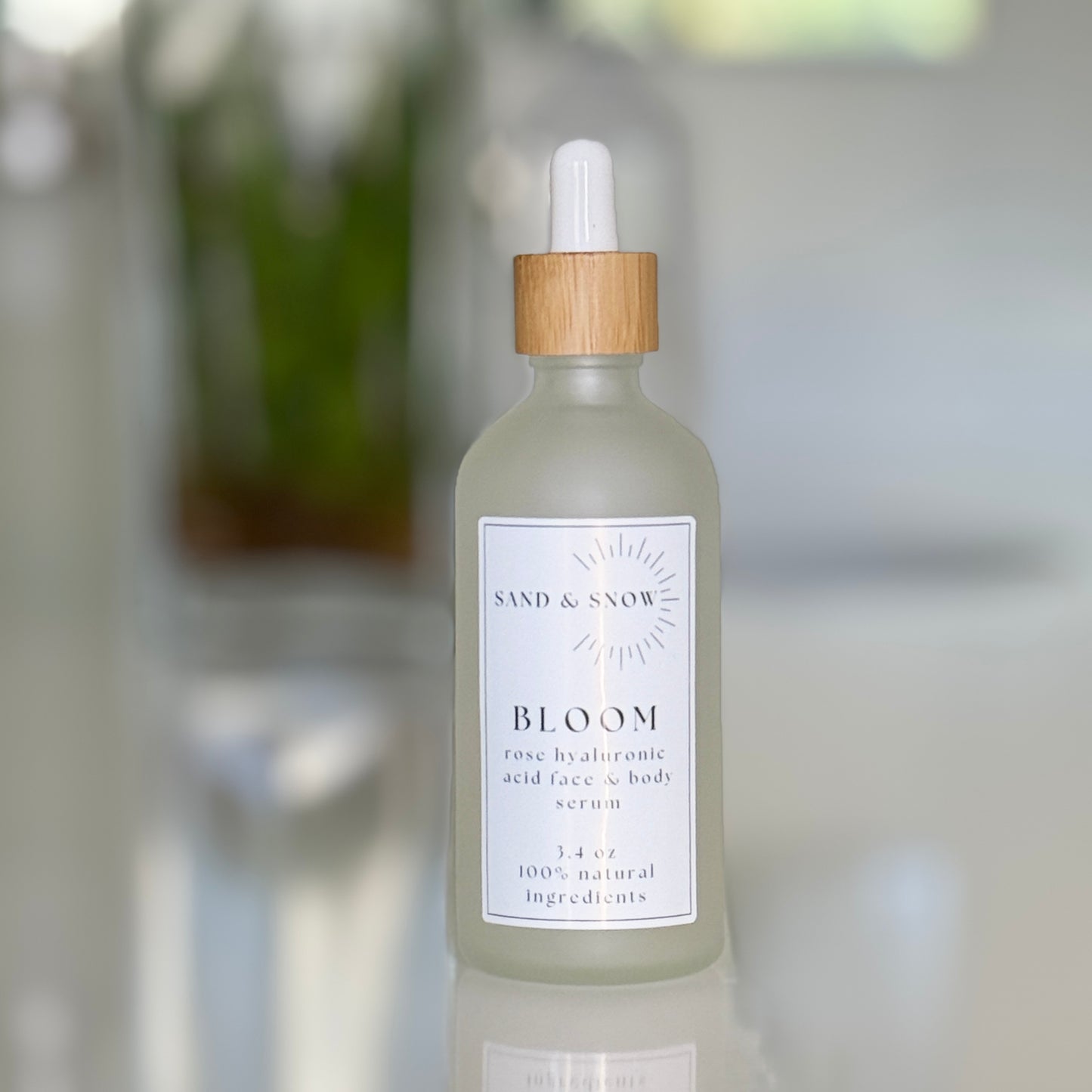 Bloom | 3.4oz | Organic Rose Water Hyaluronic Acid Face and Body Serum