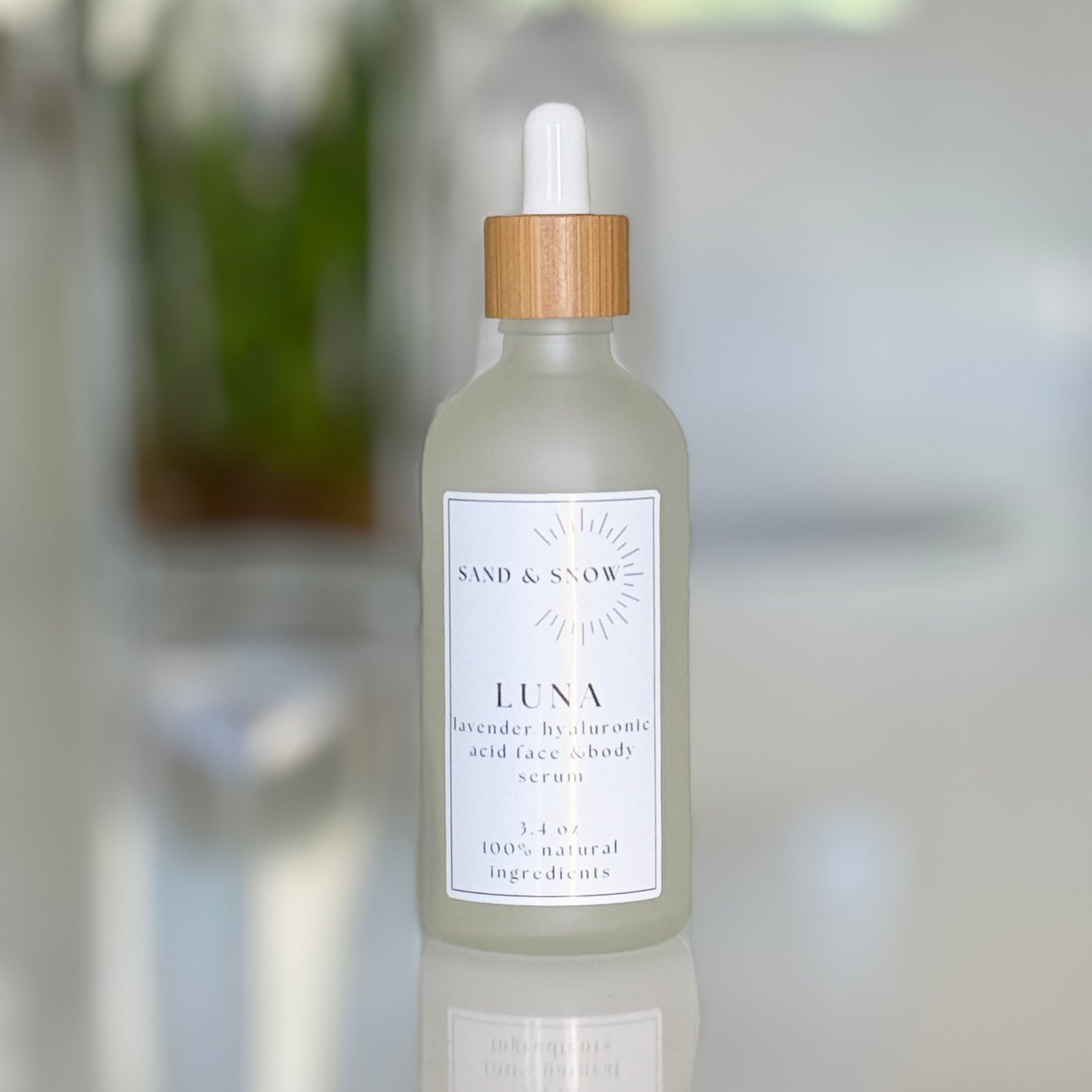 Luna | 3.4oz | Organic Lavender Water Hyaluronic Acid Face and Body Serum