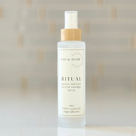 RITUAL | 4oz | Clear Quartz–Infused Sage + Palo Santo Sacred Smudge Spray