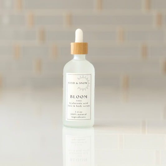 Bloom | 3.4oz | Organic Rose Water Hyaluronic Acid Face and Body Serum