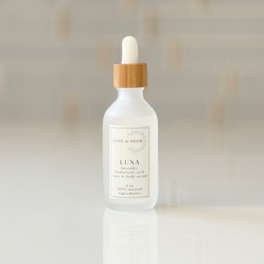 Luna | 2oz | Organic Lavender Water Hyaluronic Acid Face and Body Serum